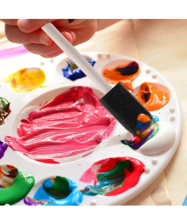 WLLHYF 6 PCS Foam Paint Brush Set - Durable Sponge Brushes for Crafts & Paints - Wooden Handles - Ideal for Smooth Surfaces & Stain Removal - Buy Online on SooperMarket.com
