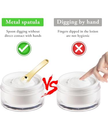 WLLHYF Mini Metal Makeup Spatula Skin Care Cosmetic Spoon Reusable Applicator Beauty Scoop for Facial Cosmetic for Face Mask Cream Lotions Moisturizers 1 Gold+1 Silver+1 Rose gold - Buy Online on SooperMarket.com