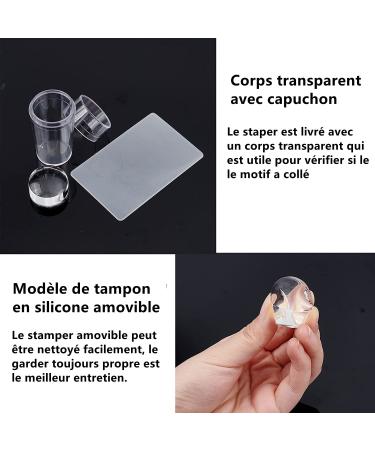 Norhogo Nail Art Stamper & Scraper Set - 2PCs Silicon Nail Stamp for DIY Manicure French Nails and UV Gel/Acrylic Designs - Buy Online on SooperMarket.com