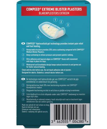Compeed Extreme Blister Plasters 6 Count - Fast Healing Foot Treatment eco-Pack - Buy Online on SooperMarket.com