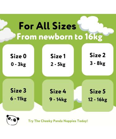 Buy The Cheeky Panda Bamboo Baby Diapers Size 1 (2-5kg) 48 Super Absorbent Sustainable Diapers for Sensitive Skin Up to 12 Hours Leak Protection - Buy Online on SooperMarket.com