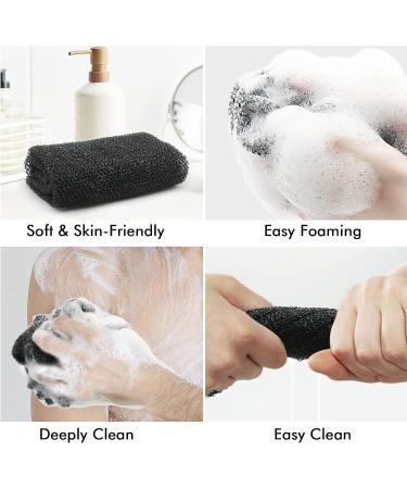 Yiclick Back Scrubber Set: African Net Sponge, Exfoliating Gloves, Exfoliating Body Scrubber, Exfoliating Washcloth & Loofah Mitt for Men and Women - Buy Online on SooperMarket.com