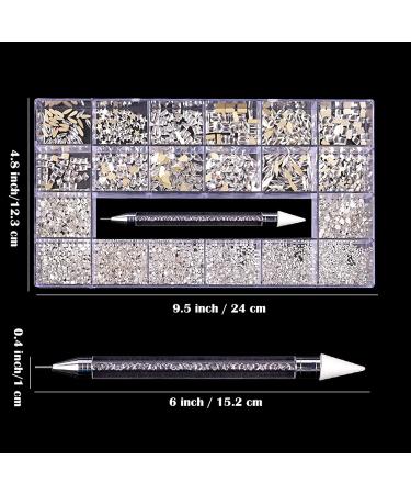 600 Clear Diamonds + 2500 Flat Rhinestones Kit for Nail, Shoes, Clothes, Jewels - DIY Nail Art Decorations - Buy Online on SooperMarket.com