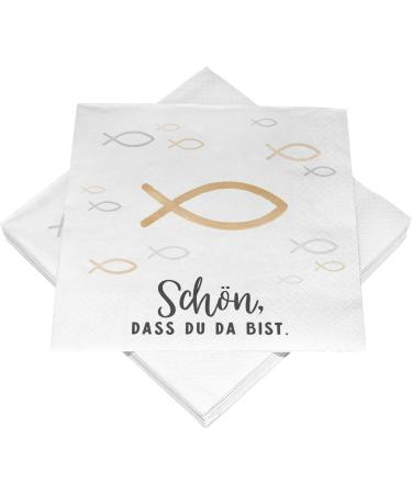 HEKU 100 napkins 3-layer 33x33cm fish I absorbic and practically packaged I wide selection i ideal for special occasions 33x33cm fish