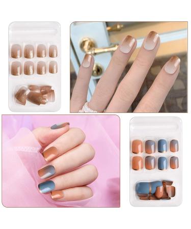 Kalolary 144PC False Nails Set - Complete Acrylic Fingernails with Nail Glue Stickers for Women & Girls | DIY Nail Art & Decoration - Buy Online on SooperMarket.com