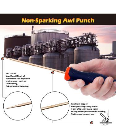 WEDO Non-Sparking Awl - Sewing, Scratch, Leather Punch Tool - DIN Standard Certified - Beryllium Copper - 3mm Diameter - 4 Blade Length - 1pc - Buy Online on SooperMarket.com