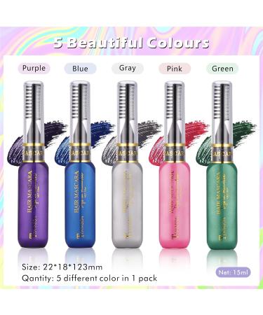 5PCS Temporary Bright Hair Chalk Dye Set - Washable Hair Colour for Kids, Men, and Women. Perfect for Halloween, Birthdays, and DIY Hair Makeup - Buy Online on SooperMarket.com