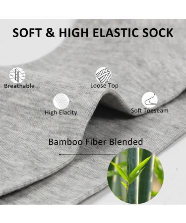 Thickened Bamboo Diabetic Socks for Men & Women - Non-Binding Extreme Wide Design - Medium Black - Buy Online on SooperMarket.com