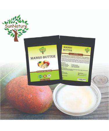 SunNature 100% Pure Mango Butter - Substitute Shea Butter for Soap and Lotion - Moisturizing, Scent-Free, Hexane-Free (4 Oz) - Buy Online on SooperMarket.com
