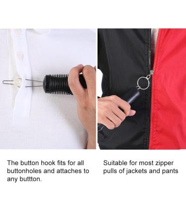 Button Hook and Zipper Pull Button Hook Helper for Easy Button and Fastener One Hand Buttons Aids Button Assist Device with Wide Handle for Disabled Arthritis Limited Dexterity - Buy Online on SooperMarket.com