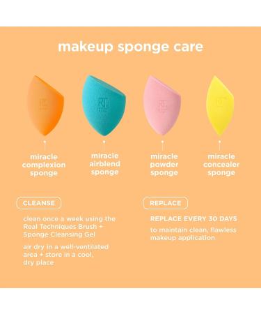 Real Techniques Miracle Complexion Sponge & Miracle Powder Sponge Duo Pack for Foundation & Powders 1 count (Pack of 1) - Buy Online on SooperMarket.com