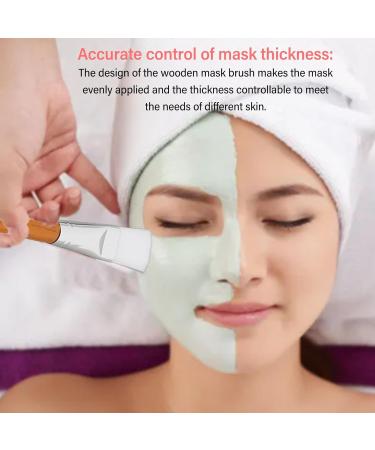 Facemask Mixing Tool Set Wooden Brush Set Reusable Silicone Face Mask Bowl Multifunctional Adjustable Thickness Ideal for Oils and Moisturizers - Buy Online on SooperMarket.com