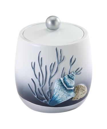 Avanti Linens - Covered Jar Multipurpose Countertop Organizer Oceanscape Inspired Home Decor (Blue Lagoon Collection)