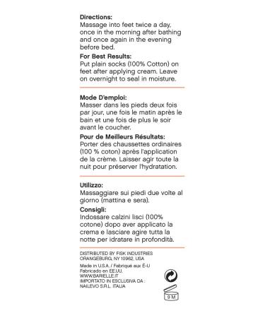 Barielle Total Foot Care Cream 2.5oz Travel Size - Nourishing Foot Cream for Soft and Smooth Feet - Buy Online on SooperMarket.com