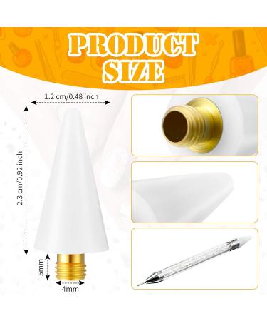 12-Piece Nail Rhinestones Picker Set with Case - Replacement Wax Heads for Dotting Pen - Nail Gem Jewelry Accessories (White) - Buy Online on SooperMarket.com