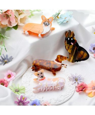 Meekoo Cute Dog Hair Clips - 4 Styles - Small Claw Clips for Women & Girls - Buy Online on SooperMarket.com