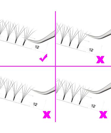 Gorota 5D-C-0.07 Heat Bonded Premade Fans 8-15mm for Russian Volume Lash Extensions - 8mm Length - Buy Online on SooperMarket.com