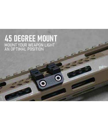 Monstrum M-LOK 45 Degree Offset Scout Light Mount for Surefire M300/M600 and Streamlight Protac Series - Buy Online on SooperMarket.com