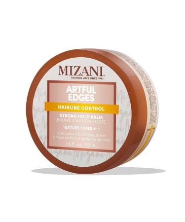 Mizani Artful Edges Edge Control Gel | With Castor Oil & Shea Butter | Flake-Free  No Buildup | Strong Hold Hair Balm | 5.2 Oz