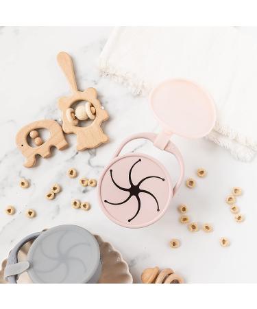 Boppabug Toddler Snack Cup with Attached Lid - Collapsible Silicone Container | Spill Proof Snack Catcher - Dusty Lilac - Buy Online on SooperMarket.com