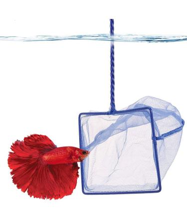SunGrow Betta Fish Net, Protect Delicate Fin, 5x4 Inches with 11 Inches Handle, Extra Soft Nylon Net, Easy Routine Aquarium Tank Maintenance