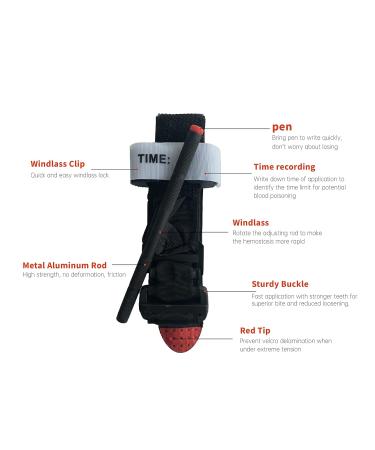 Rhino Rescue Tourniquets - One-Hand First Aid Set for Emergency Bleeding | 4 PC Tactical Life-Saving Gear for Paramedics & Field Use - Buy Online on SooperMarket.com