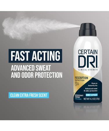 Certain Dri Clinical Antiperspirant Deodorant Dry Spray 4.2 oz 3 Pack - Fast Acting Protection for Men and Women - Buy Online on SooperMarket.com