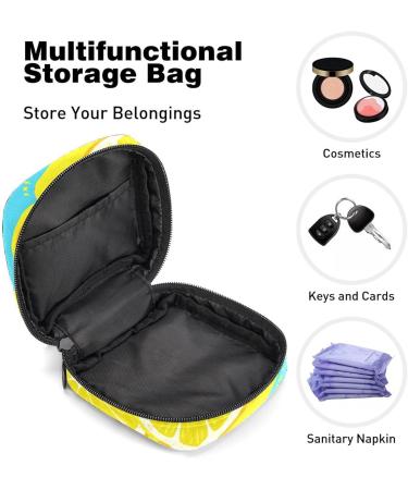 Anna Cowper Lemon Sanitary Napkin Storage Bag | Feminine Menstrual Cup Pouch | Nursing Pad Holder | Tampon Bags | Portable Period Bag for Women Teen Girls - Multi-colored - Buy Online on SooperMarket.com