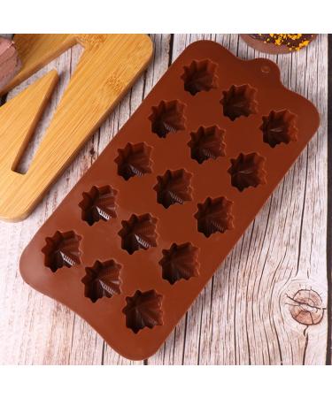 HOMSFOU 8 Pcs Chocolate Mold Cookie Baking Candy Making Molds Maple Leaf Mold Silicone Chocolate Rose Chocolate Silicone Cookie Mini Semi Sphere Silicone Mold 3D Chewing Gum Spherical 18.5X11CMx4pcs Light Brown 1x4pcs - Buy Online on SooperMarket.com