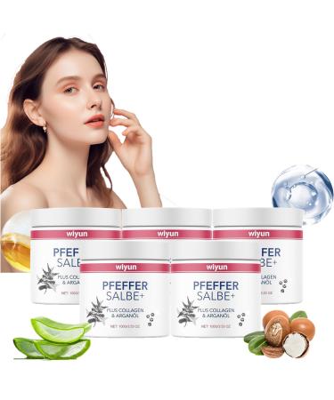 Pepper ointment plus 100g pepper ointment browning pepper ointment for browning rich ointment with plus collages & argan oil immediate effect pepper ointment for the face & against wrinkles anti -fold cream (5PC)