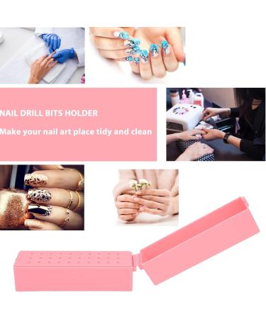 30 Holes Nail Drill Bits Holder Manicure Tools Nails Display Organizer Container Dustproof Acrylic Cover Space Saving Nail Grinding Bits Container For Home Use Nail Salon - Buy Online on SooperMarket.com