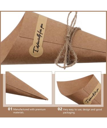 Cabilock 150 Pcs Cone Cake Tube Floral Paper for Bouquets Candy Paper Cones Black Petals Food Rope Kraft Paper Colorx3pcs 15x15x0.1cmx3pcs - Buy Online on SooperMarket.com