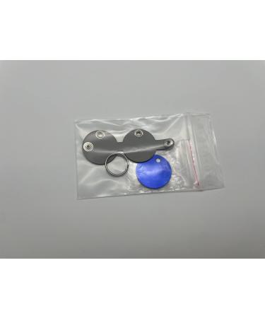 Personalized Dog Brand Pocket with Push Button - Engraved Synthetic Leather Tags in Blue Black Red Yellow | 30mm Control Space - Buy Online on SooperMarket.com
