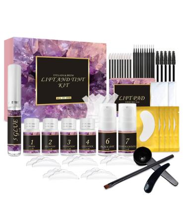 CHSEEO 2 in 1 Lash Lift & Brow Lamination Kit 3D Eyebrow Eyelash Perming Kit Eyebrow Eyelash Lifting Kit Semi-Permanent Curling Perming Wave for Home DIY Salon Use #1