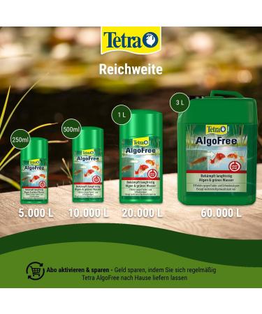 Tetra Pond AlgoFree - 3L Floating Algae Killer for Garden Ponds | Combat Green Water & Filamentous Algae - Buy Online on SooperMarket.com