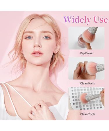 Premium Nail Dust Brush with Rhinestones - Fluffy Acrylic Duster for Nail Powder Removal | Essential Nail Tool - Buy Online on SooperMarket.com