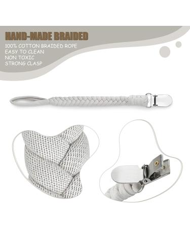 Pacifier Holder Leash Set - Handmade Braided Clips for Boys and Girls, 5PCS - Perfect for Modern Unisex Baby Birthdays - Buy Online on SooperMarket.com