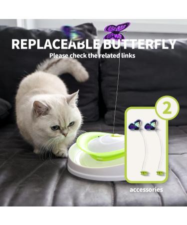 All for Paws 2 in 1 Interactive Cat Toy - Fluttering Butterfly & Rolling Balls - Automatic Indoor Kitten Spinner Toy - Buy Online on SooperMarket.com