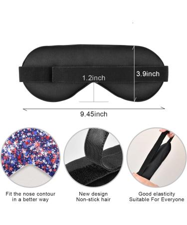 Haskirky Light Blocking Eye Mask - Adjustable for Men and Women - Perfect for Travel, Yoga, Meditation - Deep Sleep Comfort - American Vintage Design - Buy Online on SooperMarket.com