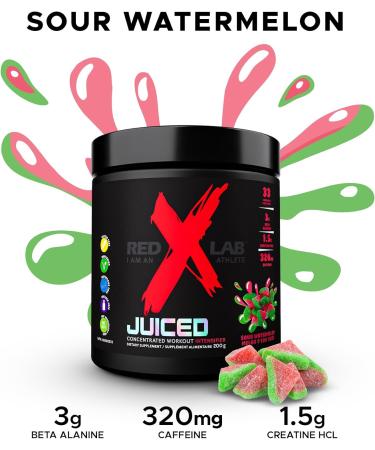 Red X Lab Juiced Pre-Workout Powder Pumps & Strength Hyper Concentrate L-Citrulline Beta Alanine For Men & Women 33 Servings (Sour Watermelon 200g) Sour Watermelon 200g - Buy Online on SooperMarket.com