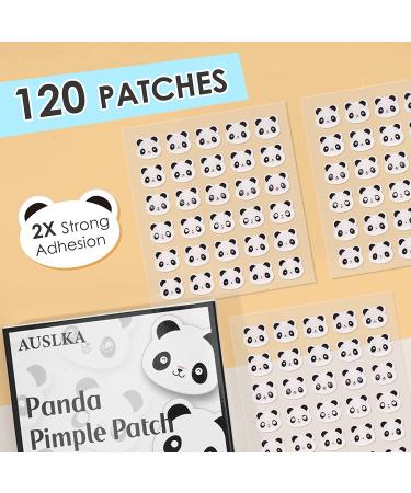 AUSLKA Panda Pimple Patches 120 Count - Hydrocolloid Spot Dots for Face Acne Absorbing Cover Patch - Blemishes and Pimple Stickers for Clear Skin - Pack of 1 - Buy Online on SooperMarket.com