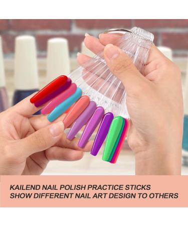 50pc Clear Fan-shaped Nail Art Swatches Sticks for Practice and Display - Keilend - Buy Online on SooperMarket.com