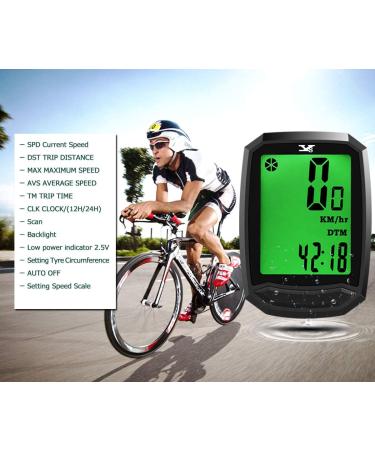 Waterproof Wireless Bicycle Speedometer LCD Odometer | Multi-Function Bike Computer - Buy Online on SooperMarket.com