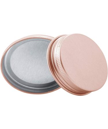 20 Pcs Rose Gold 0.5-Ounce Aluminum Tin Jars - Refillable Containers for Cosmetic, Lip Balm, Cream - 15 ml Screw Lid Round Tin Bottles - Buy Online on SooperMarket.com