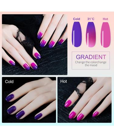 28g/Box Rose and Purple Color Change Dip Powder for Long-lasting Dipping Nails - No UV Light Needed | No.17 - Buy Online on SooperMarket.com