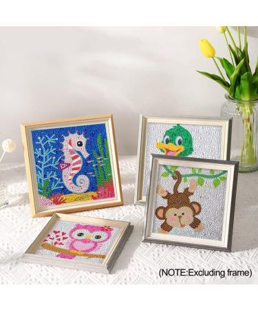HUBENDMC 9 Pack 5D Diamond Painting Kits for Kids - Cute Full Drill DIY Gem Arts and Crafts - Ages 8-12 - Diamond Dots Home Wall Decor 6X6 inch - Buy Online on SooperMarket.com
