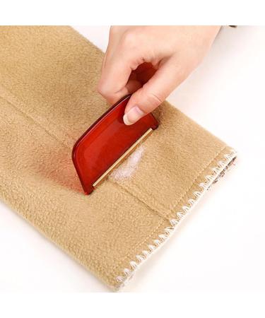 Lint Remover Comb - Manual Fabric Shaver with Copper Blade for Knitted Garments - Lightweight & Compact (Red) | International Shipping Available - Buy Online on SooperMarket.com