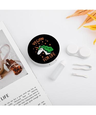Vegan Unicorn Contact Lens Travel Kit Portable Cute Contact Box with Mirror for Daily Outdoor - Buy Online on SooperMarket.com