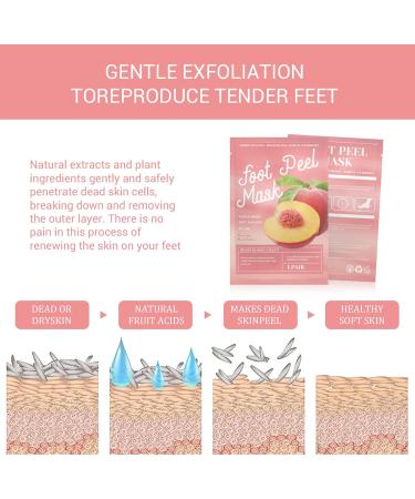 3 Pair Foot Peeling Mask Socks - Moisturizing Foot Mask for Dry & Cracked Feet - Easy Corn Removal - Foot Spa Treatment for Men & Women - Buy Online on SooperMarket.com