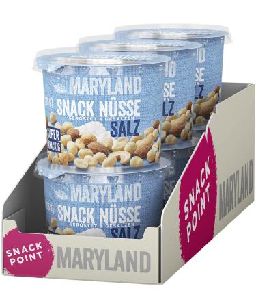 Maryland snack nuts roasted & salted 275g cups of storage pack peanuts cashew nuts and almonds in nut mixture recoverable cups (6 x 275g) 275 g (6 Pack)